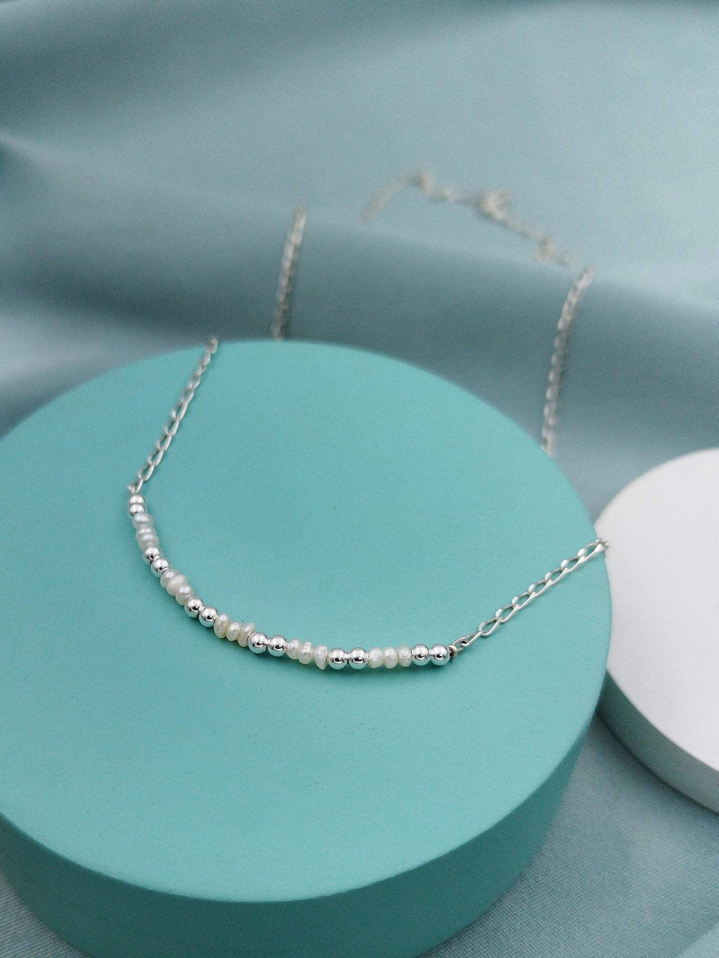 Collar perlas Aqua