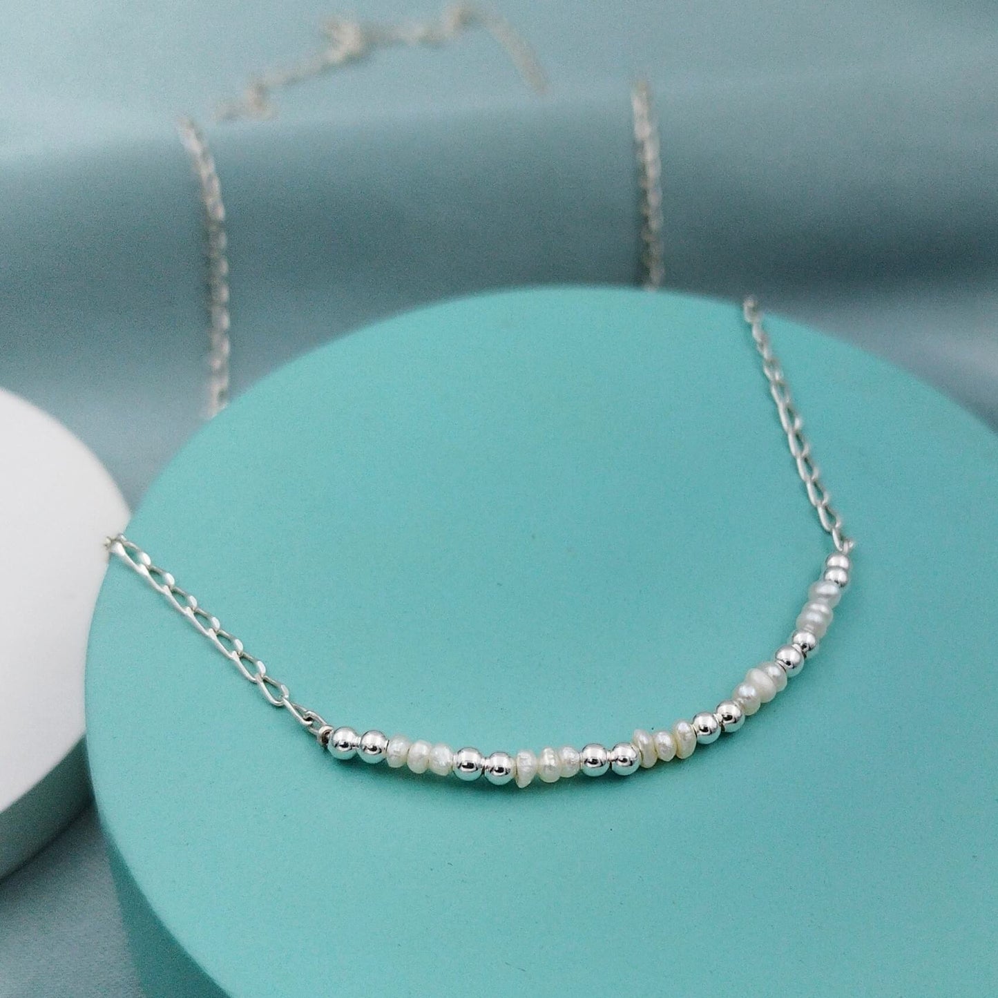 Collar perlas Aqua