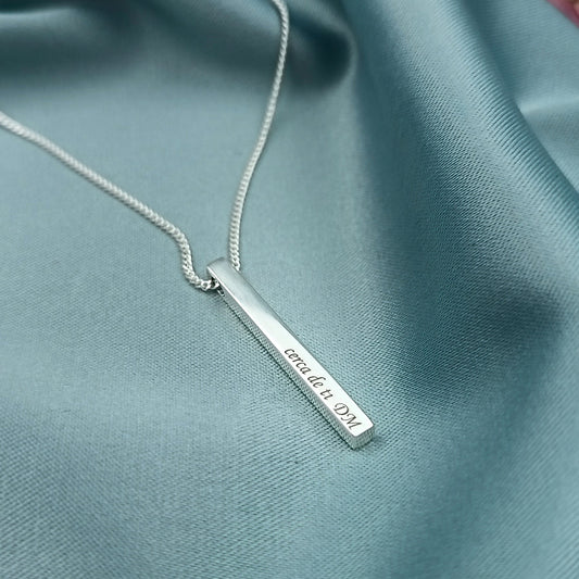 Collar Barrita grabada