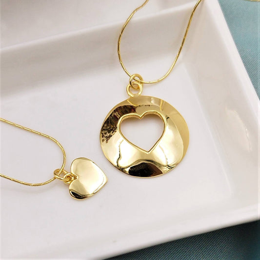 Collar para compartir de Corazón dorado