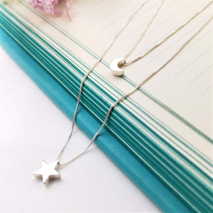 Collar doble Estrella y Luna