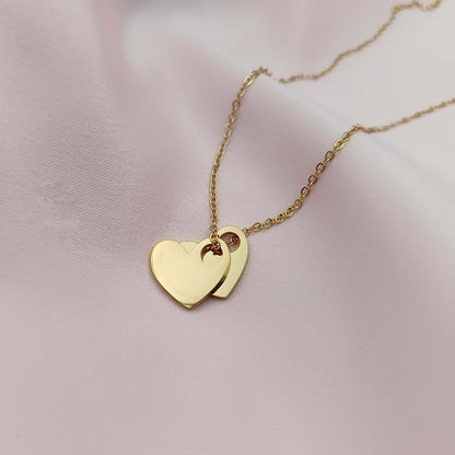 Collar Dijes Corazones (Personalizable)