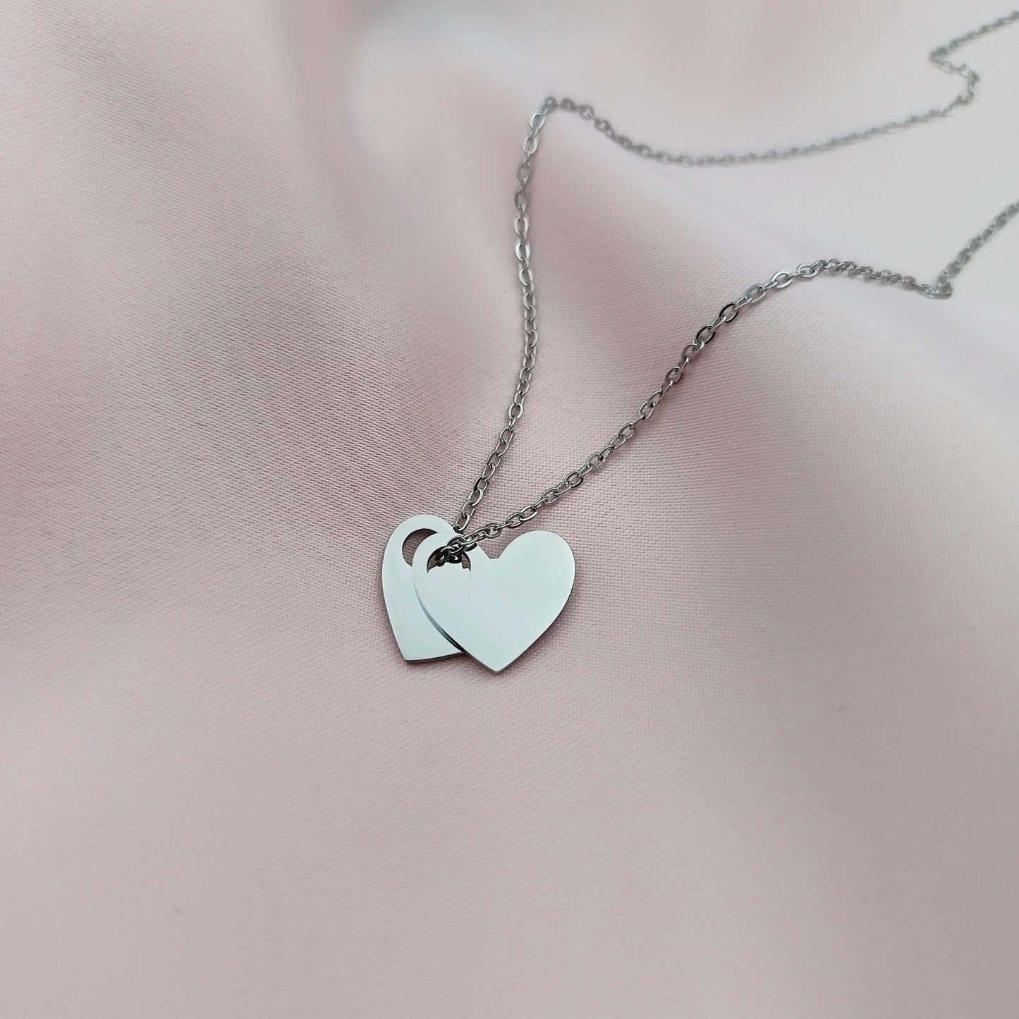 Collar Dijes Corazones (Personalizable)