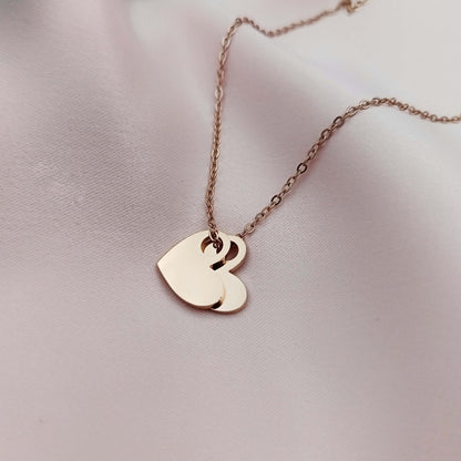 Collar Dijes Corazones (Personalizable)