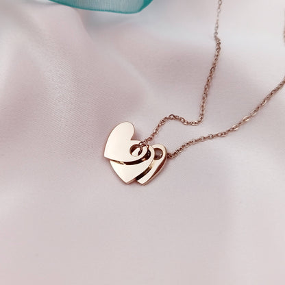 Collar Dijes Corazones (Personalizable)