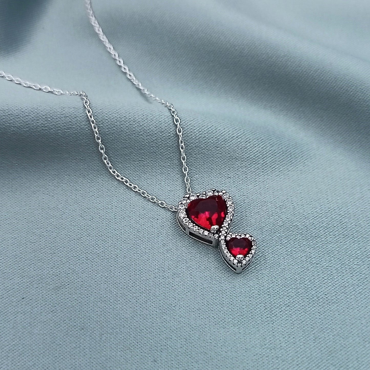 Collar doble Corazón circones