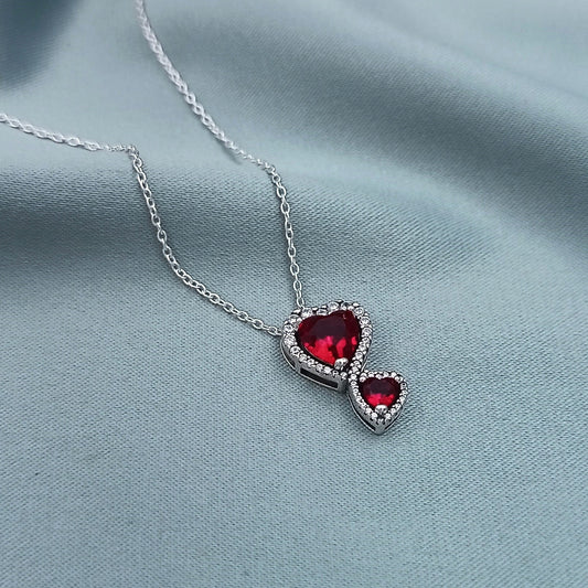 Collar doble Corazón circones