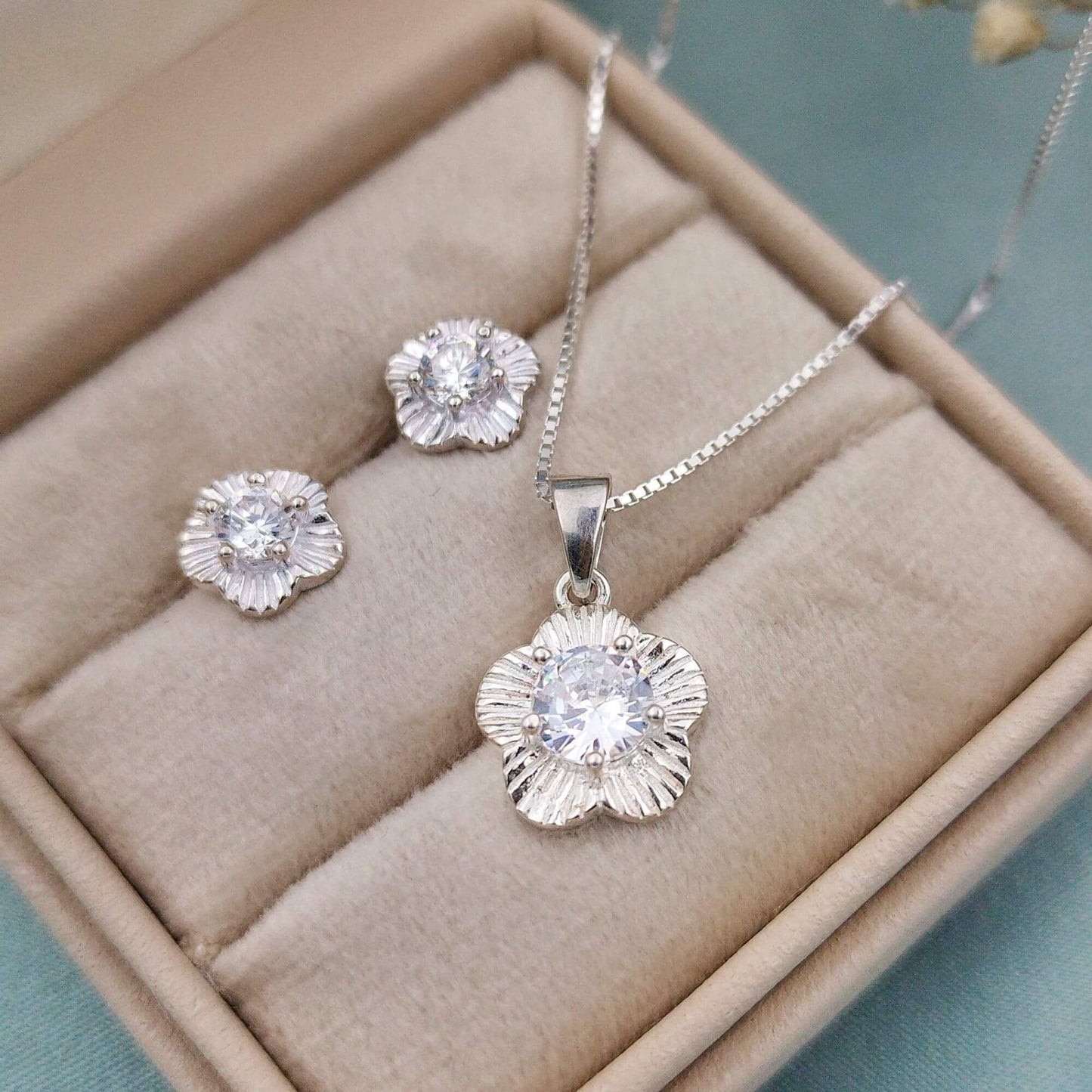 Conjunto Flor estriada