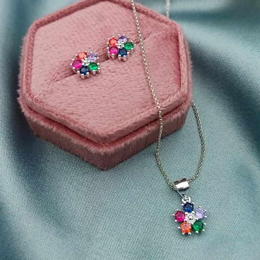 Conjunto Flores Multicolor