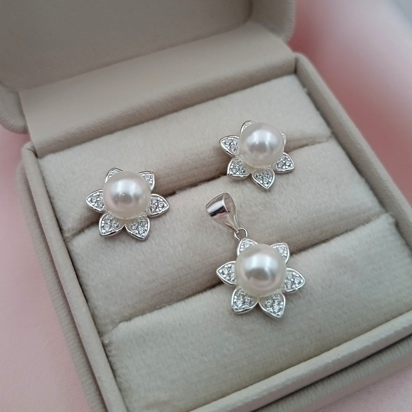 Conjunto Perlas Flor