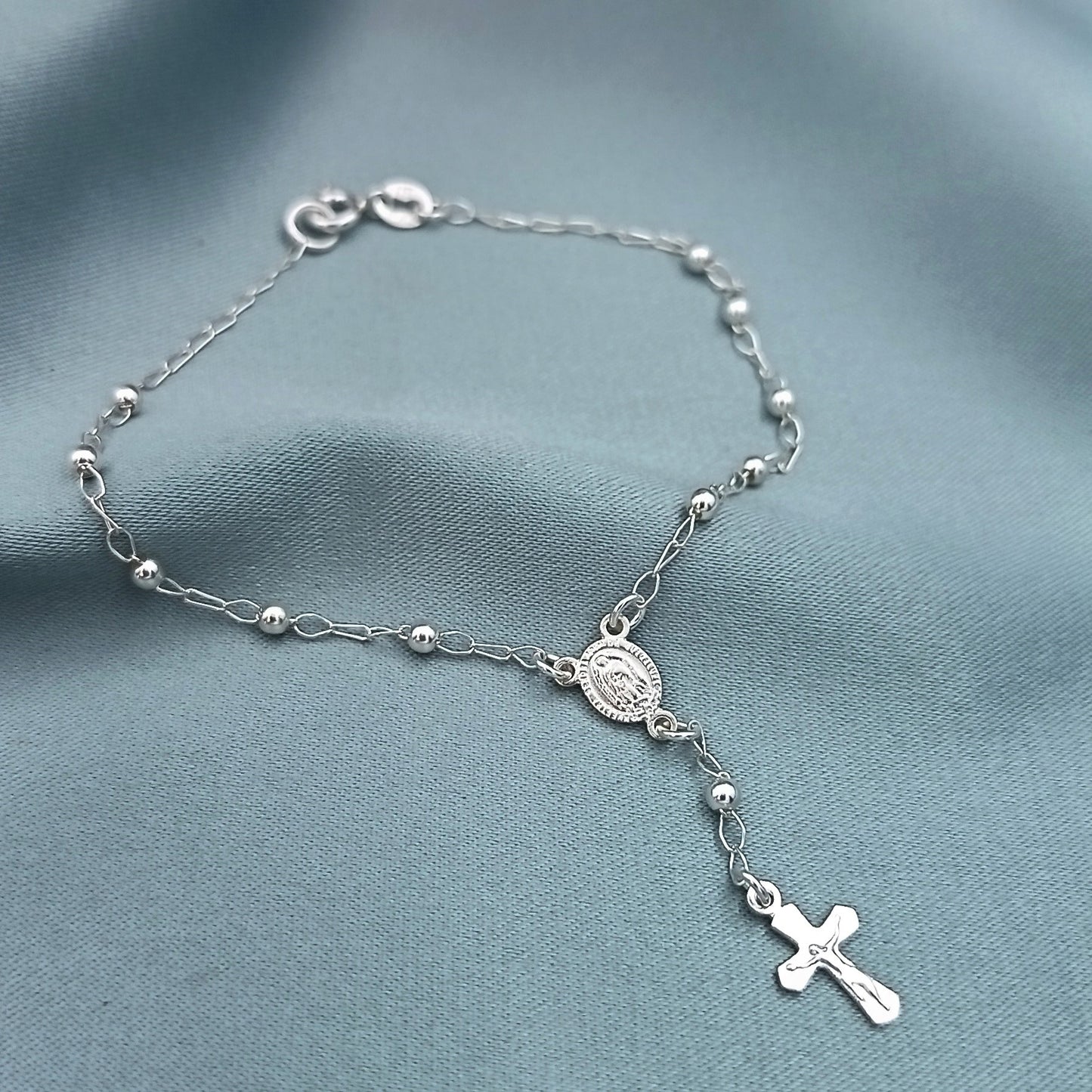 Denario Mini Rosario Virgen de Guadalupe 2.5mm