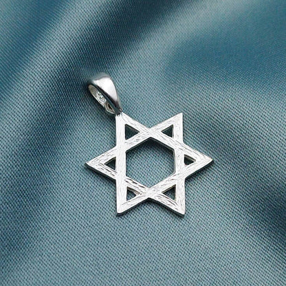 Dije Estrella de David liso-textura
