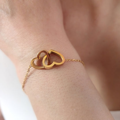 Pulsera Corazones Entrelazados (Personalizable)