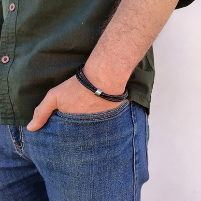 Pulsera cuerda trenzada con donas (Personalizable)