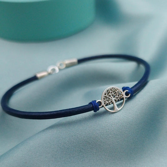 Pulsera cuero Árbol de la vida