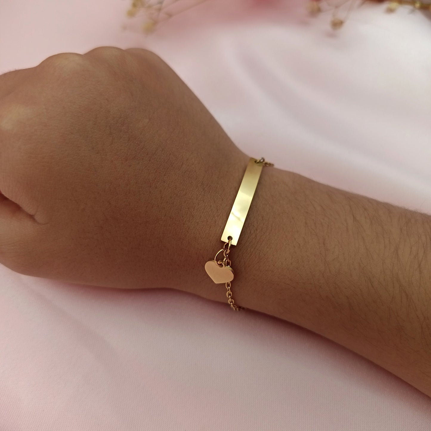 Pulsera Esclava infantil Corazón (Personalizable)