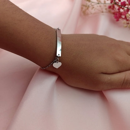 Pulsera Esclava infantil Corazón (Personalizable)
