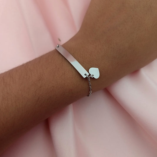 Pulsera Esclava infantil Corazón (Personalizable)