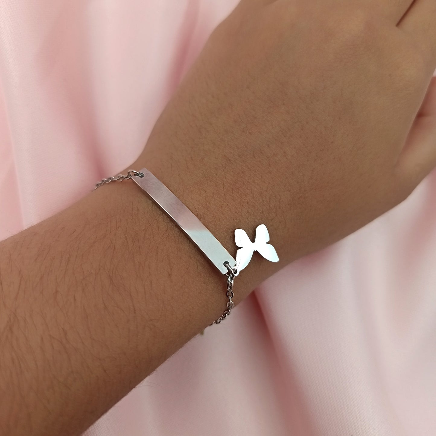 Pulsera Esclava infantil Mariposa (Personalizable)
