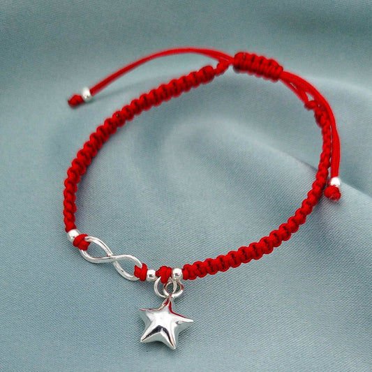 Pulsera macramé infinito y estrella