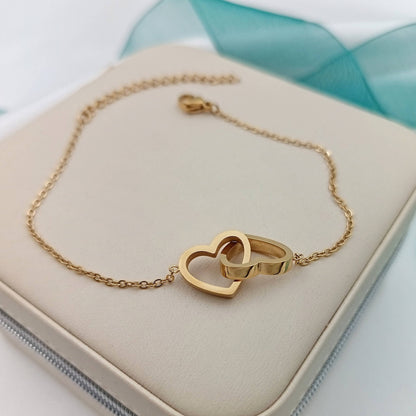 Pulsera Corazones Entrelazados (Personalizable)