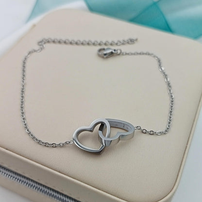 Pulsera Corazones Entrelazados (Personalizable)