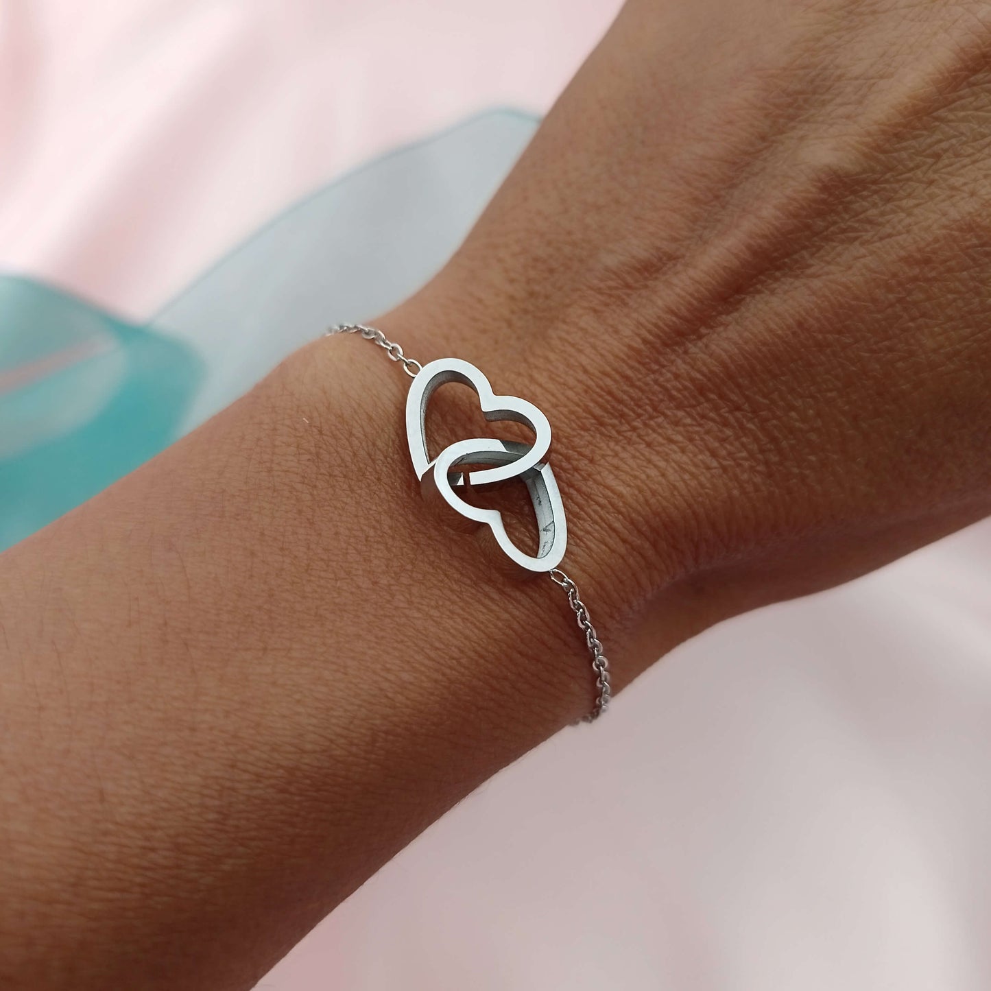 Pulsera Corazones Entrelazados (Personalizable)