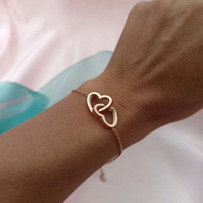 Pulsera Corazones Entrelazados (Personalizable)