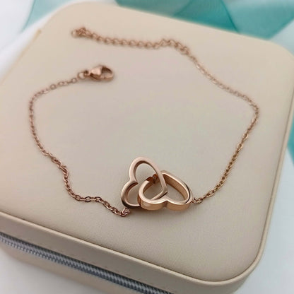 Pulsera Corazones Entrelazados (Personalizable)
