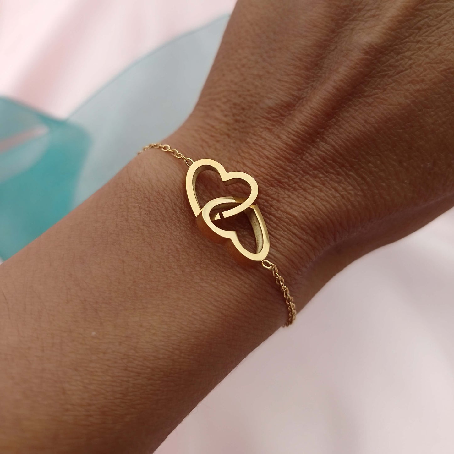 Pulsera Corazones Entrelazados (Personalizable)