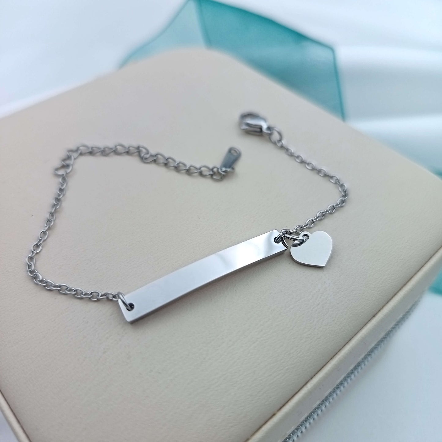 Pulsera Esclava infantil Corazón (Personalizable)