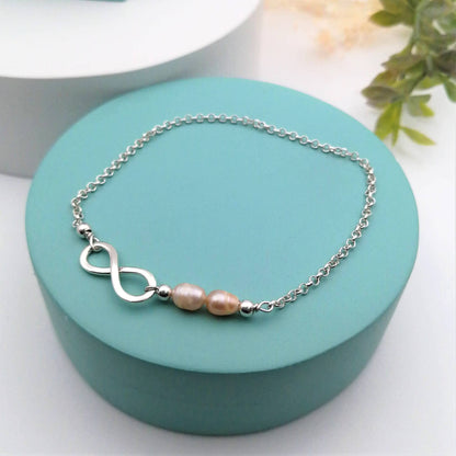 Pulsera Infinito con perlas
