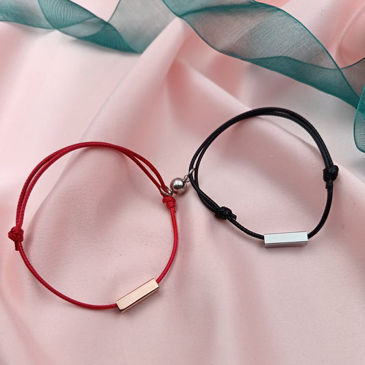 Pulsera cordón trenzado Amor y Amistad magnética (Personalizable)