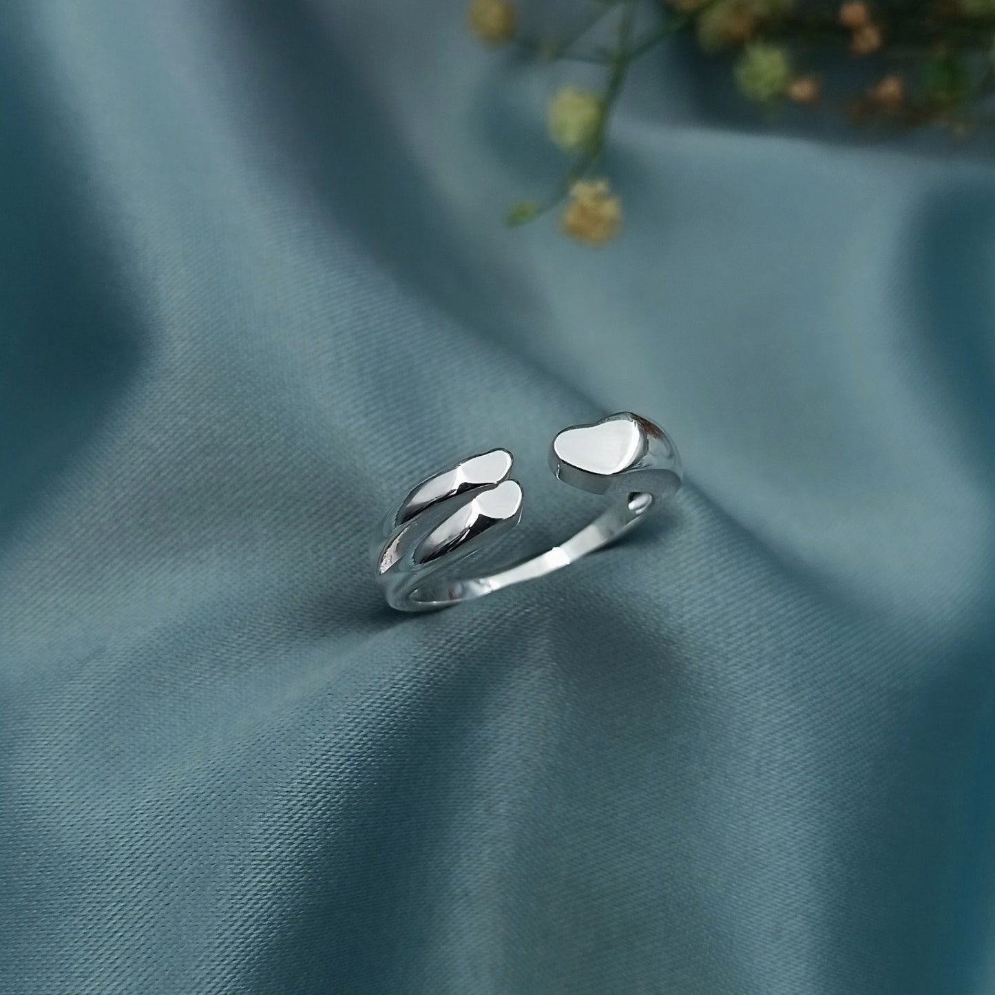 Anillo Abierto Corazones