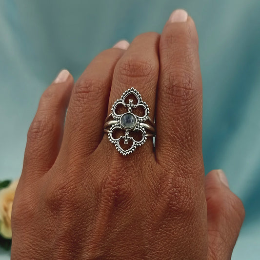 Anillo Boho Labradorita