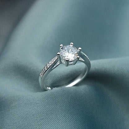 Anillo de Compromiso canal brillante 19