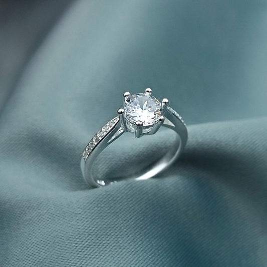 Anillo de Compromiso canal brillante 19