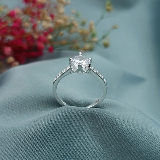 Anillo de Compromiso canal brillante 20
