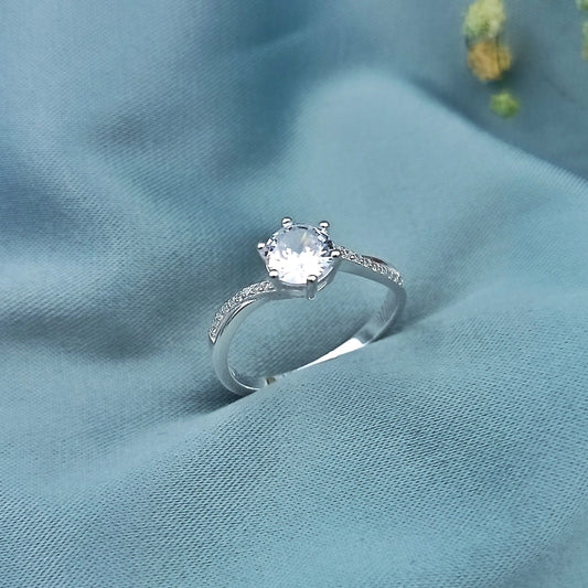 Anillo de Compromiso Cruzado 6mm