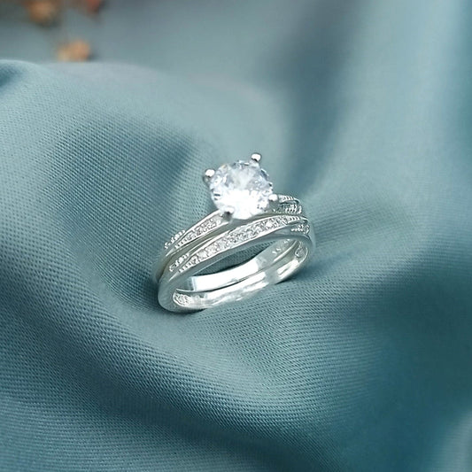 Anillo de Compromiso Doble Brillante 4