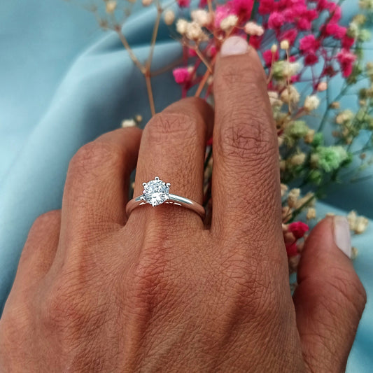 Anillo Solitario Diamante 6