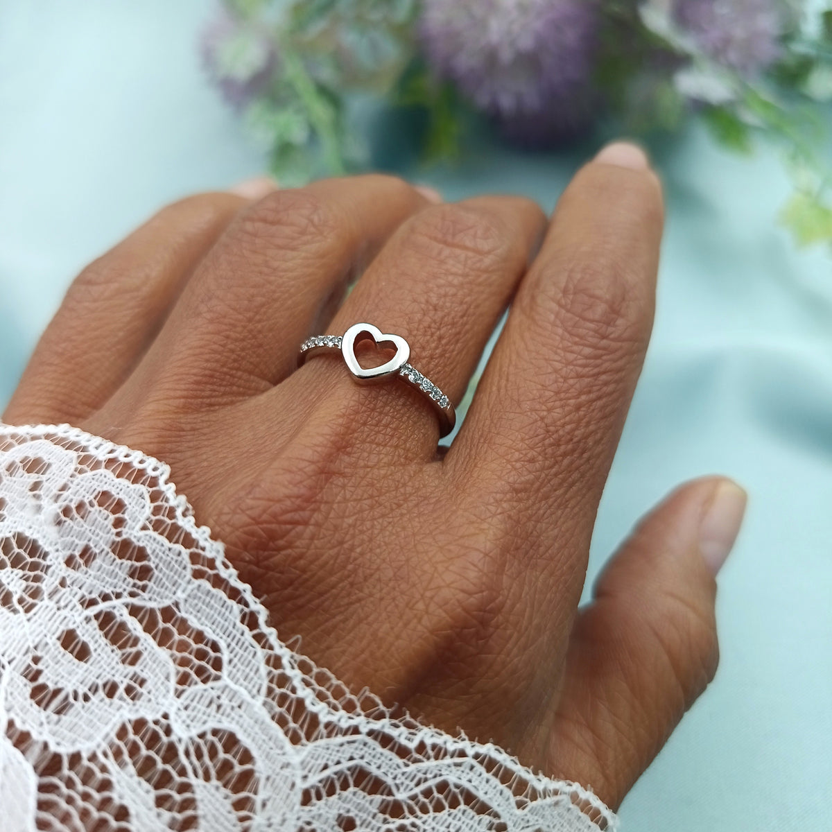 Anillo Promesa Corazón regulable