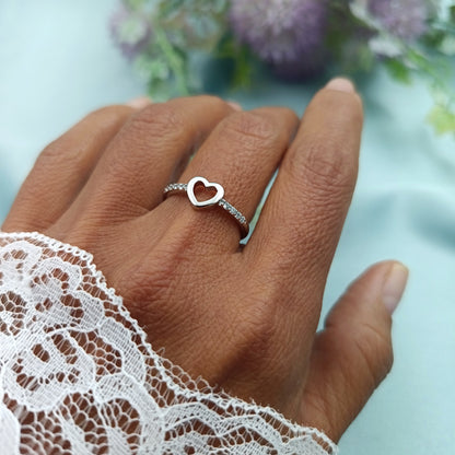 Anillo Promesa Corazón regulable