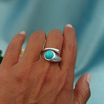 Anillo Turquesa Cruzado