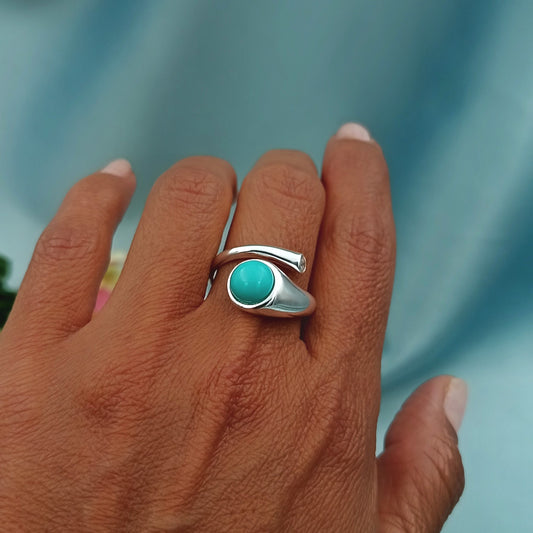 Anillo Turquesa Cruzado