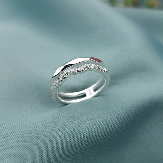 Anillo Doble Ondulado