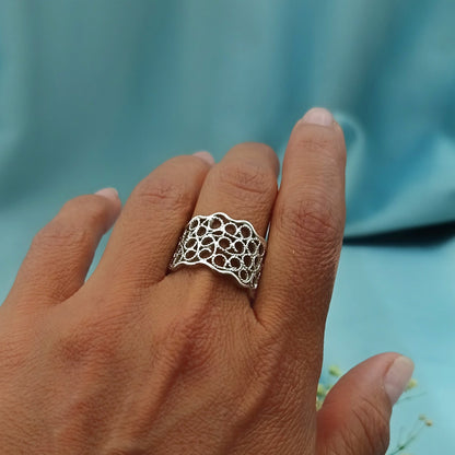 Anillo Filigrana Ondas