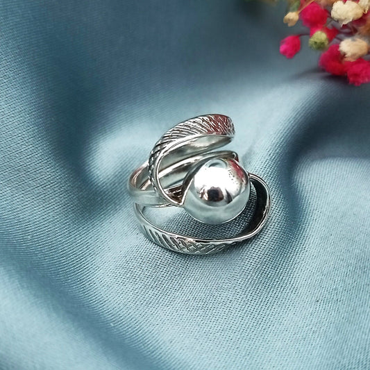 Anillo Liso Bola Central