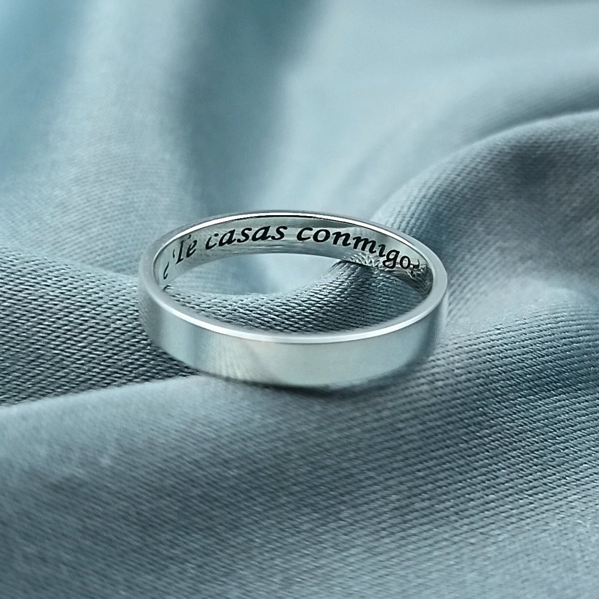 Anillo Sencillo Unisex 3mm con grabado