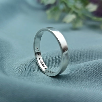 Anillo Sencillo Unisex 3mm con grabado